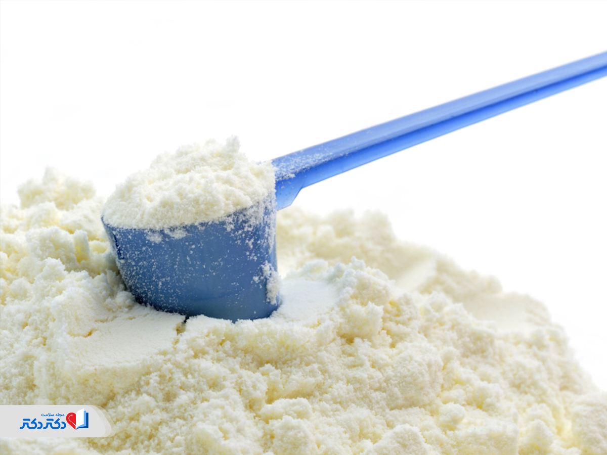 مصرف شیر خشک برای برای جلوگیری از مضرات شیر گاو برای کودکان