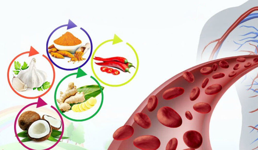 تاثیر غذا برای افزایش گردش خون
