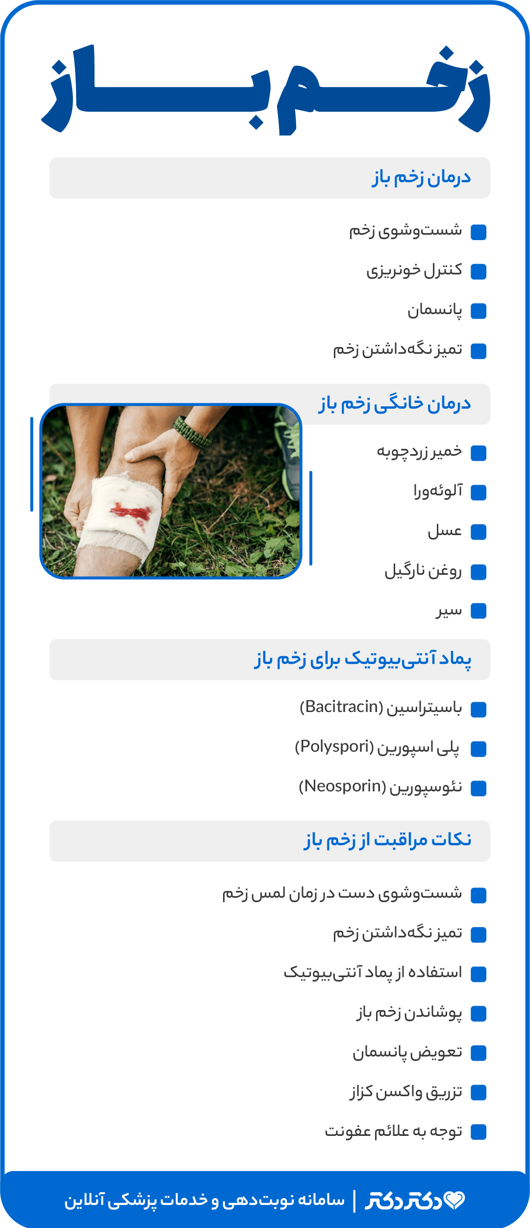 اینفوگرافی زخم باز