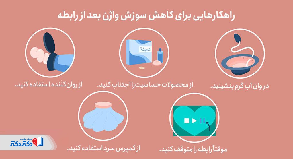 راهکارهایی برای کاهش سوزش واژن بعد از رابطه جنسی