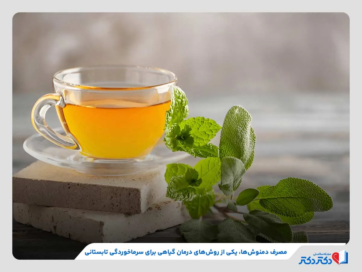 دمنوش‌ها و نوشیدني‌های گیاهی، یکی از روش‌های درمان گیاهی برای سرماخوردگی تابستانی