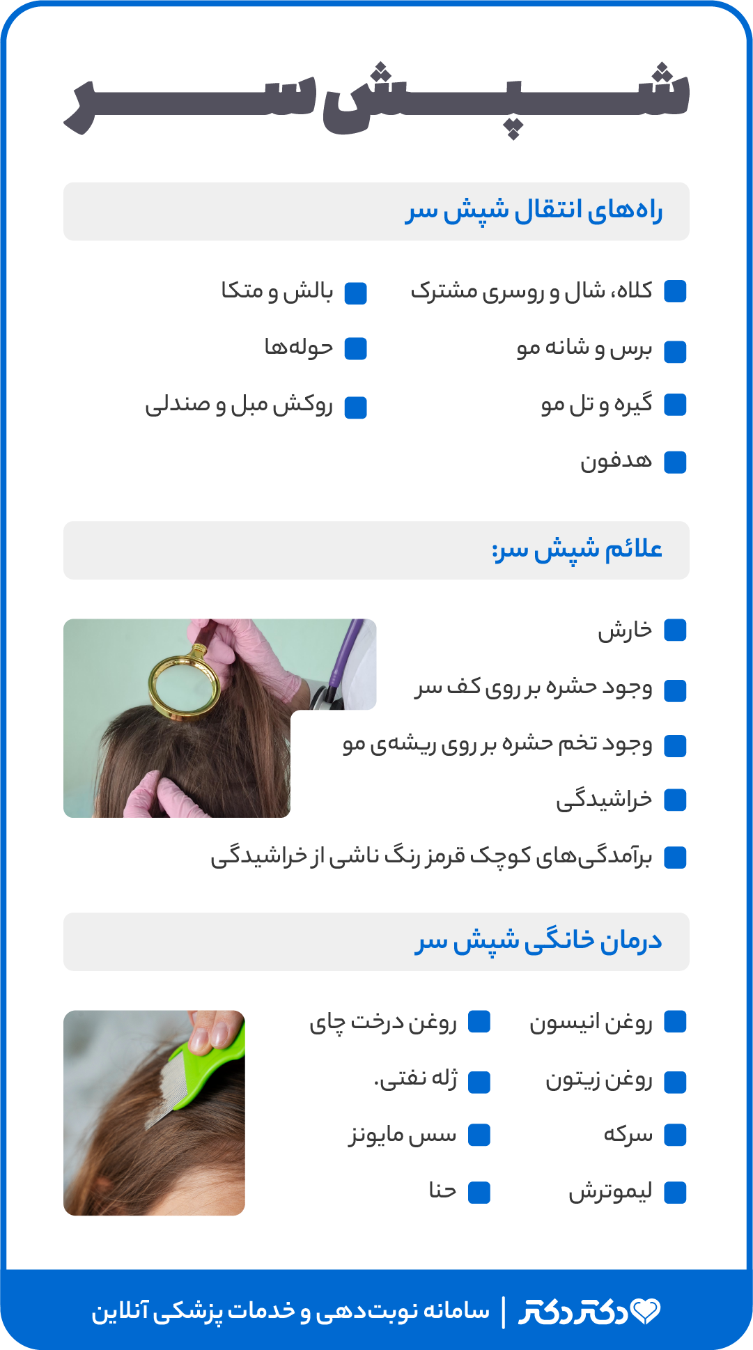 اینفوگرافی شپش سر