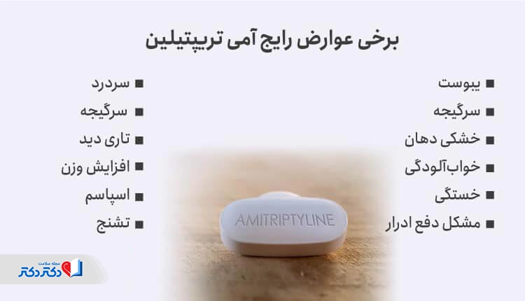 برخی عوارض رایج و متداول آمی تریپتیلین