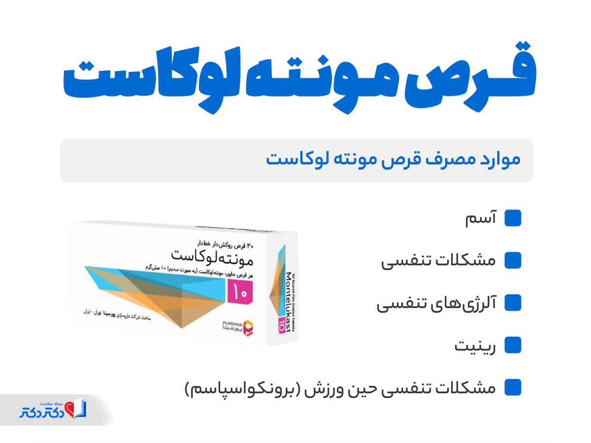 موارد استفاده قرص مونته لوکاست