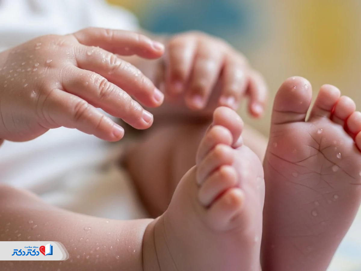 دلیل عرق کف دست کودکان و نوزاد