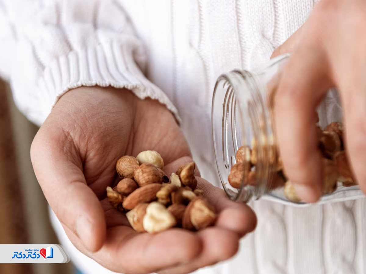 جذب قند خون کمتر با مغزها