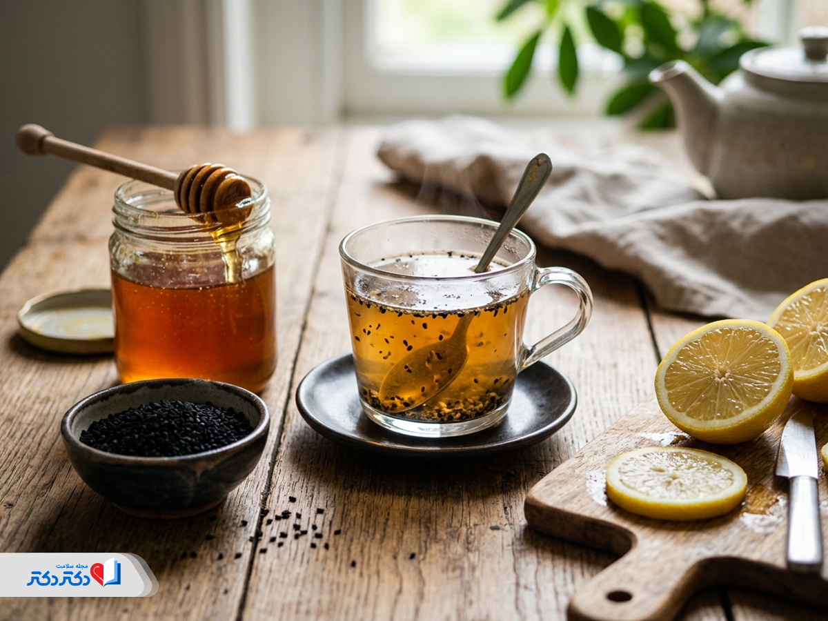 معجون سیاه دانه و عسل برای لاغری شکم