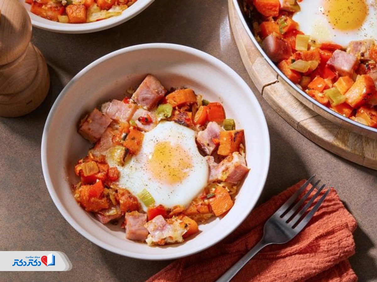 هش سیب‌زمینی برای صبحانه دیابتی‌ها