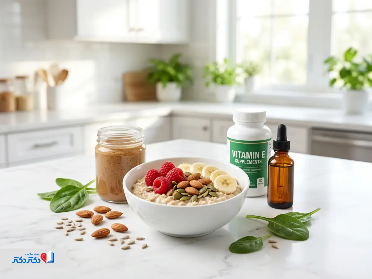 منابع غذایی و مکمل ویتامین E