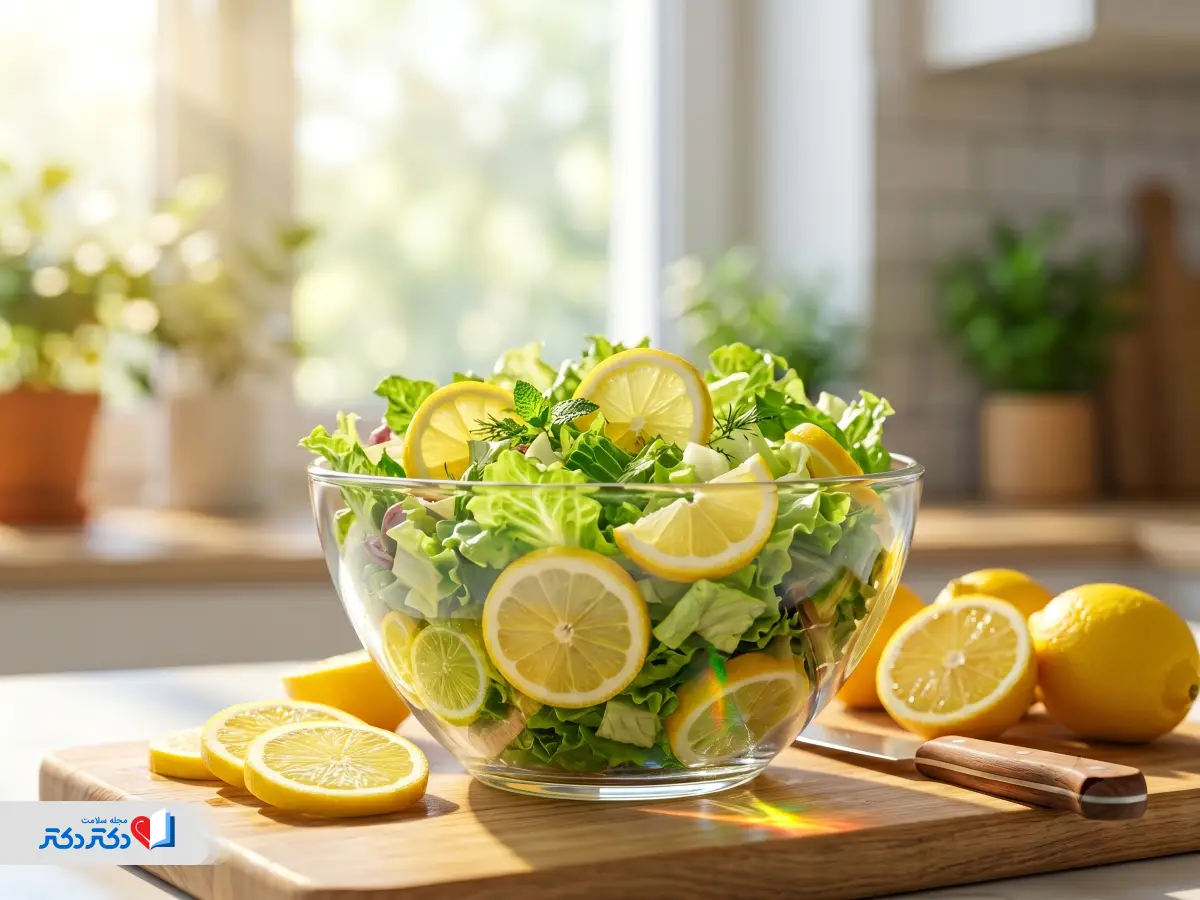 کاهو و لیمو برای افزایش چربی_سوزی