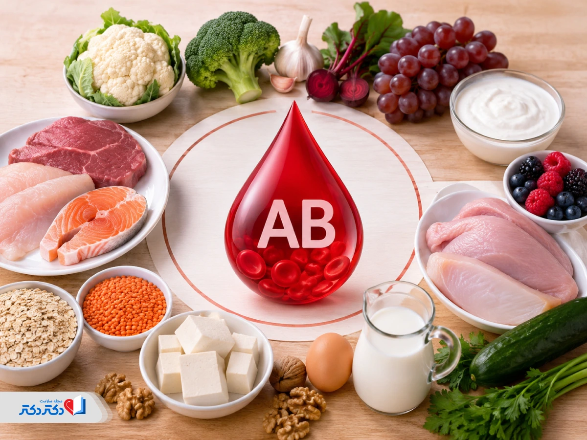 رژیم غذایی گروه خونی AB برای لاغری سریع و اصولی + برنامه رایگان
