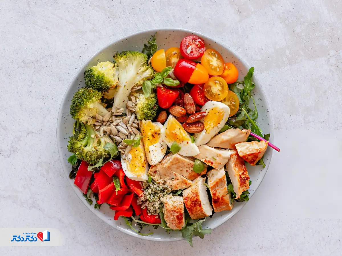 یک بشقاب غذا در رژیم کرب سایکلینگ