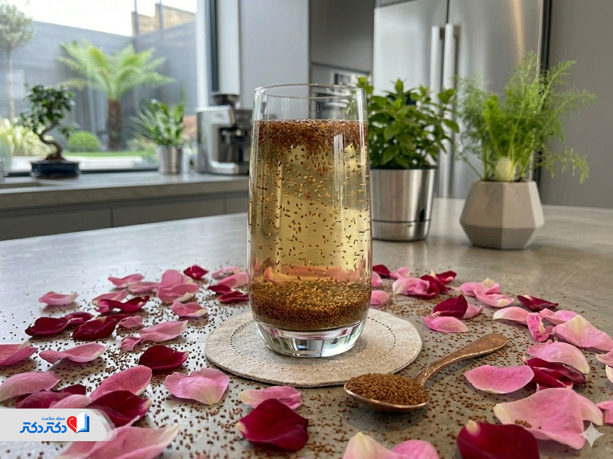 لاغری با خاکشیر و گلاب