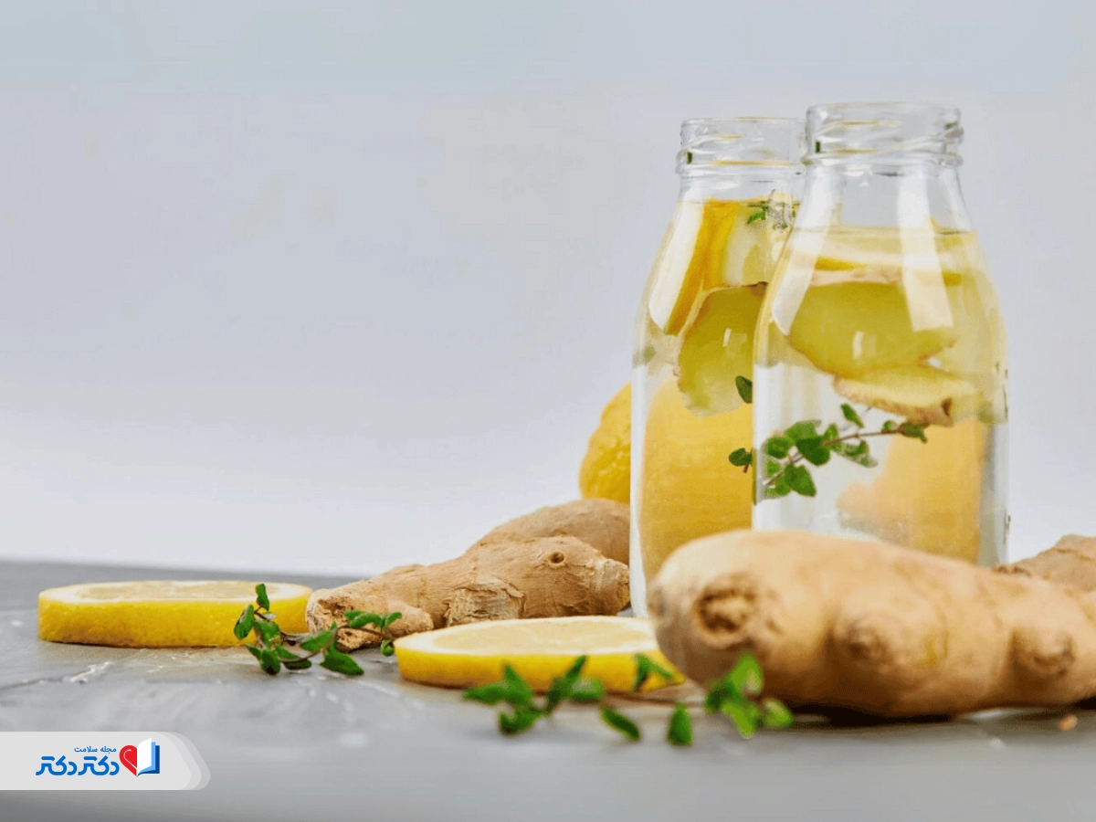 دتاکس واتر زنجبیل و لیمو و زردچوبه