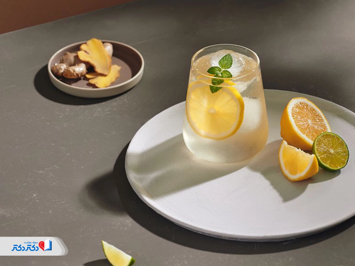 انواع دتاکس واتر برای لاغری با زنجبیل و لیمو