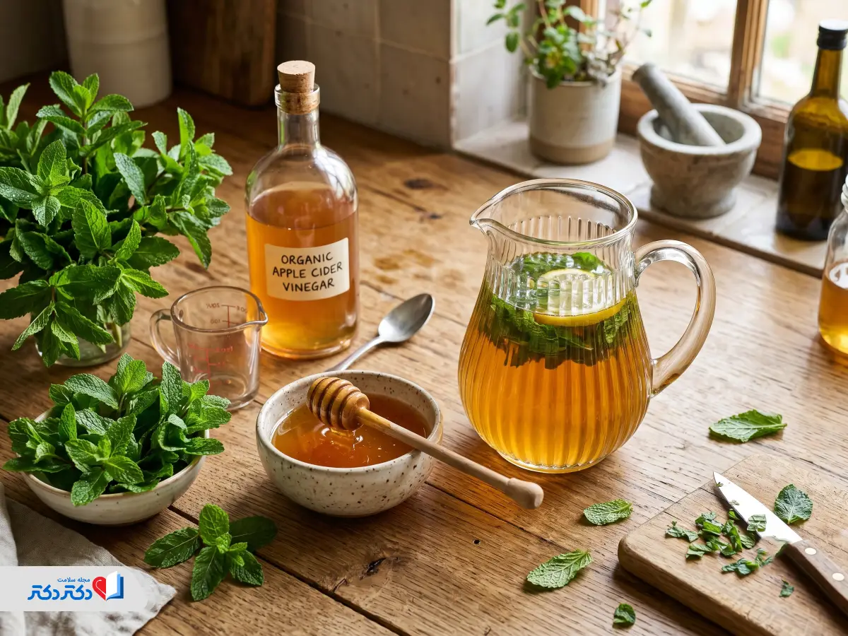طرز تهیه سرکه انگبین برای لاغری در خانه