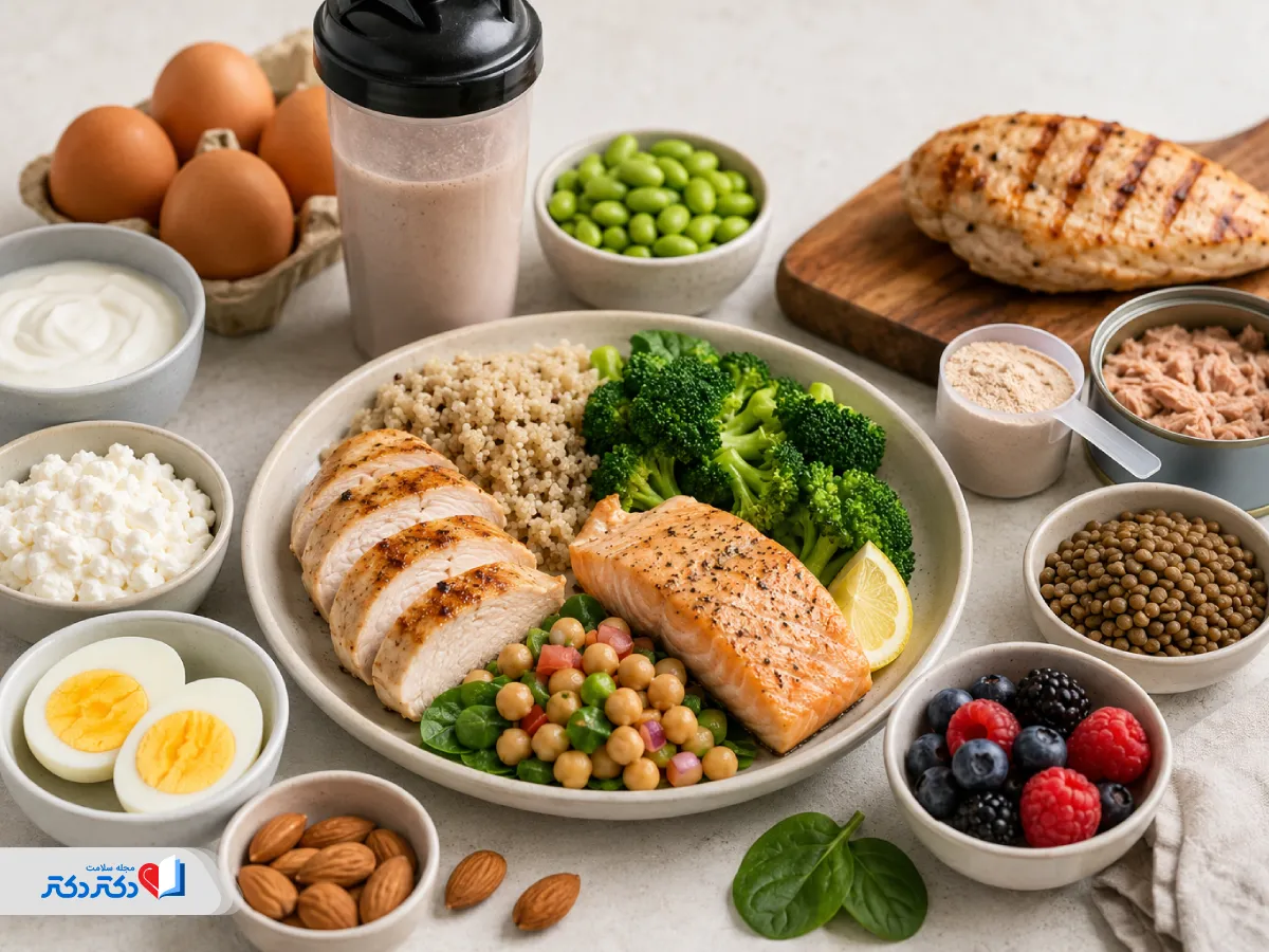 منابع پروتئین در رژیم لاغری دوبرو