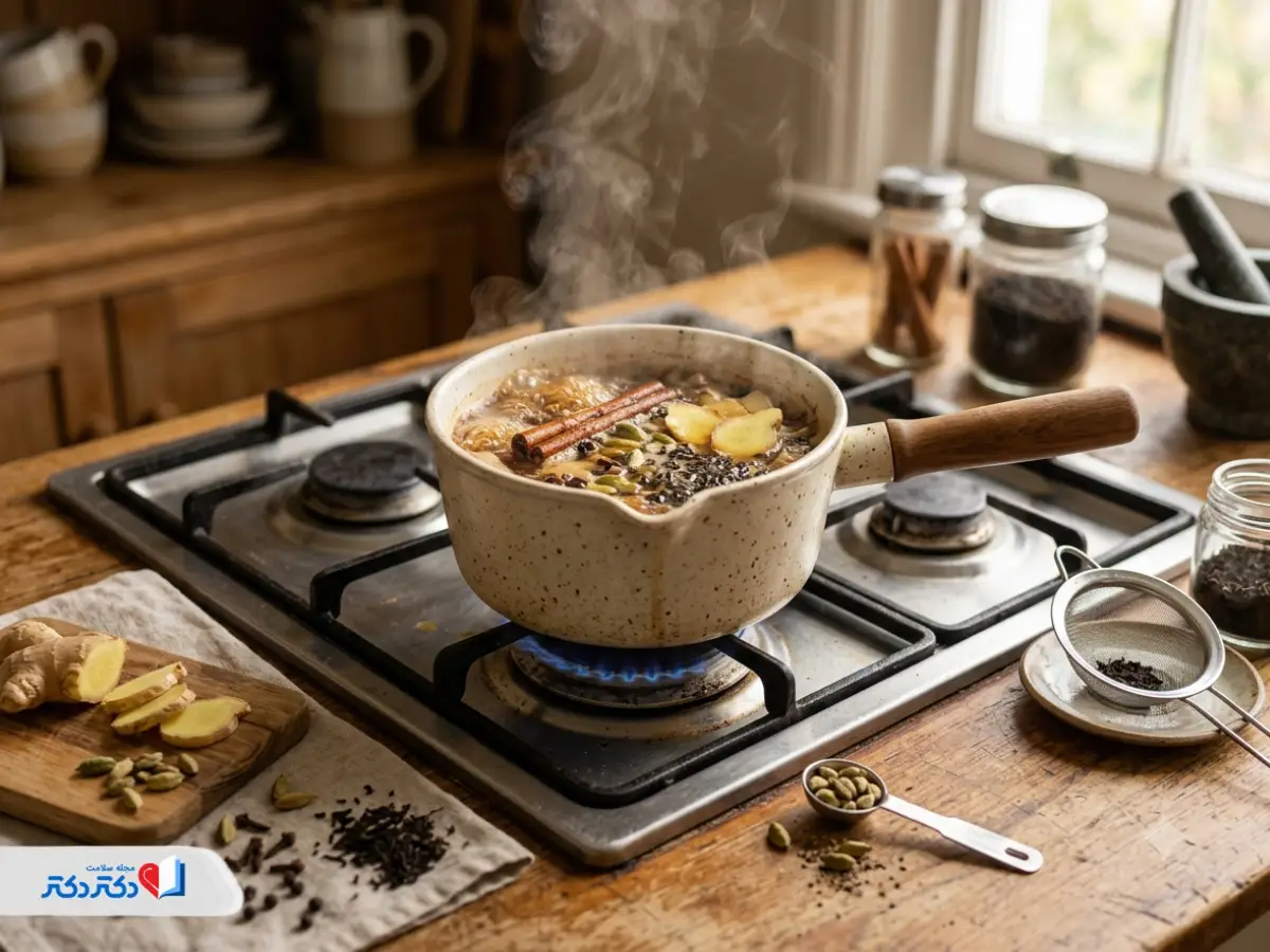 طرز تهیه چای ماسالا برای لاغری