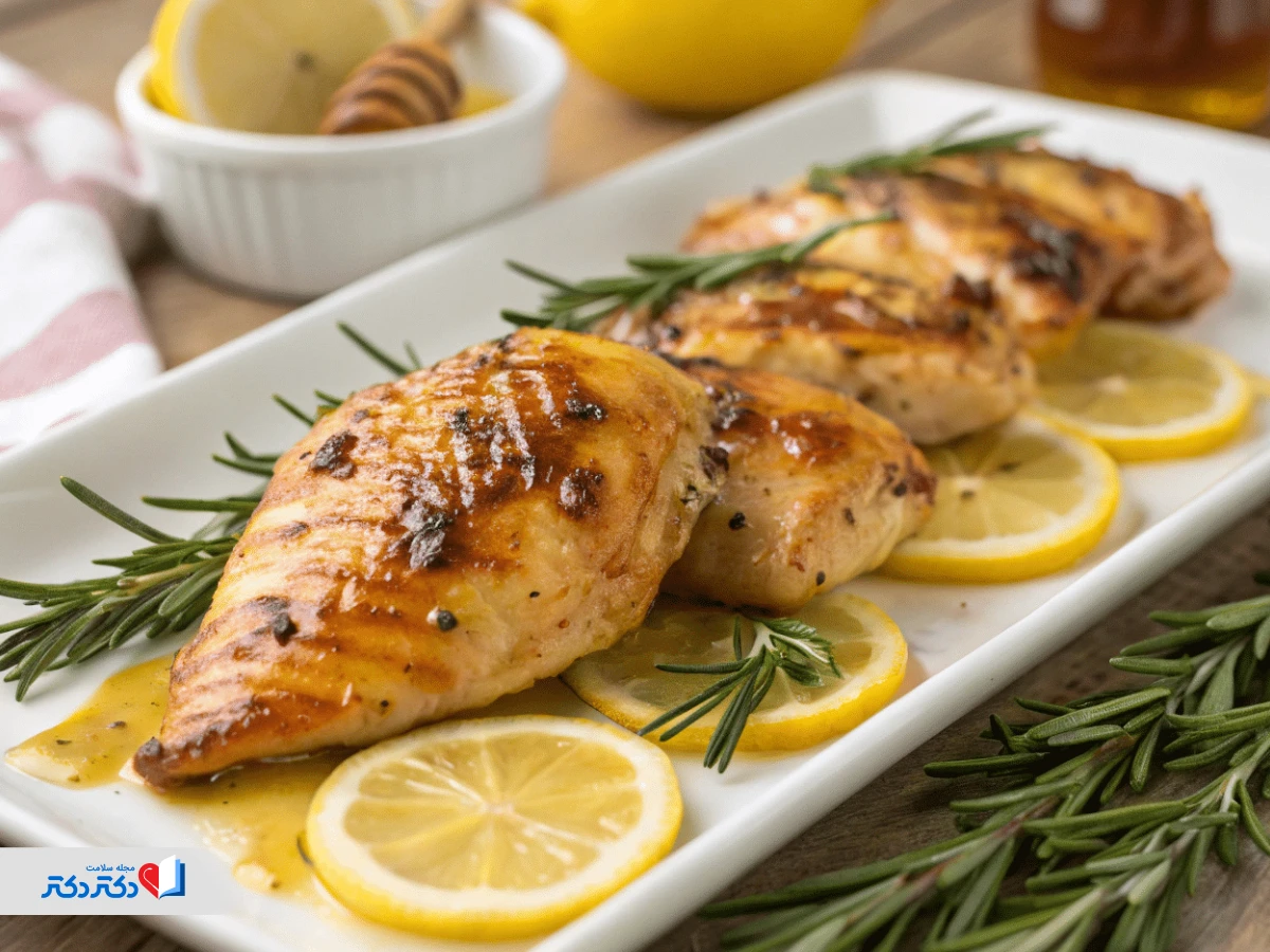 سینه مرغ گریل شده برای روز دوم رژیم لاغری OMAD
