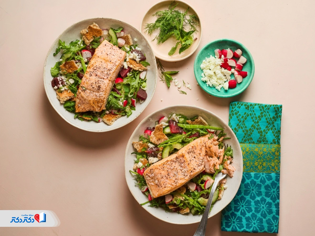 مصرف سماق برای لاغری همراه با خوراک سالمون