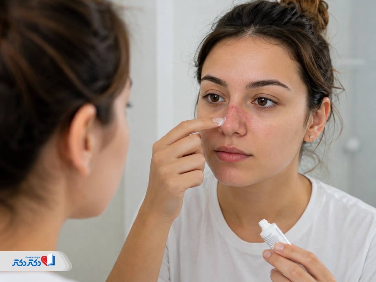 استفاده از پماد برای جوش روی بینی