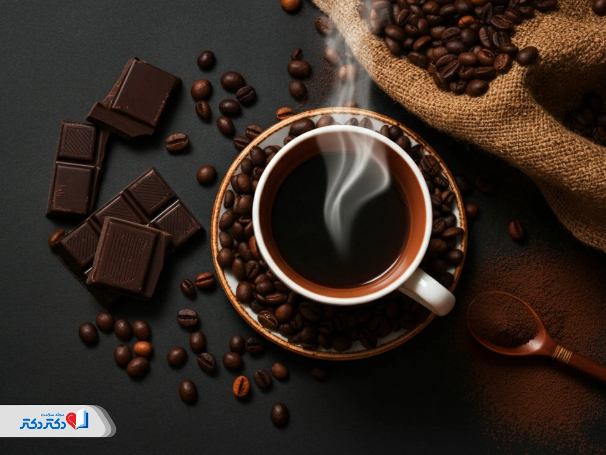 شکلات تلخ در ترکیب با قهوه