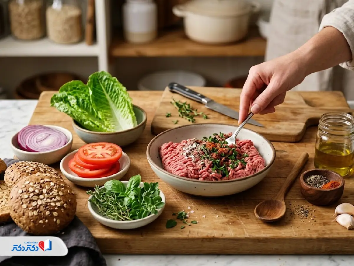 همبرگر رژیمی آماده یا خانگی؛ کدام انتخاب سالمتری است؟