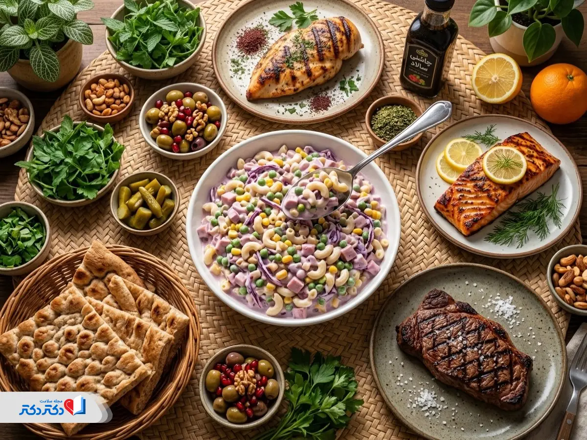 بهترین غذاها برای سرو کنار سالاد اندونزی رژیمی