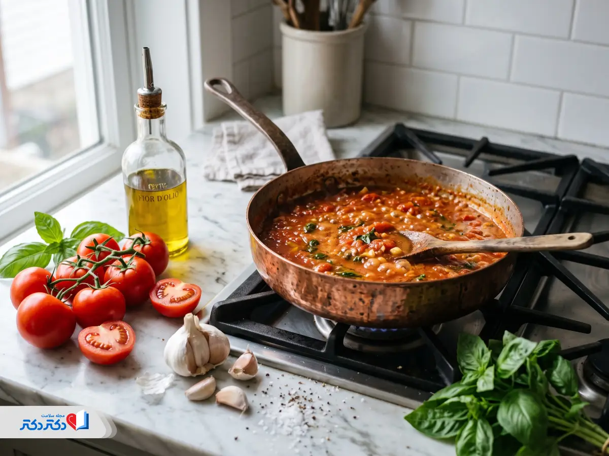 سس گوجهفرنگی خانگی برای پاستا رژیمی