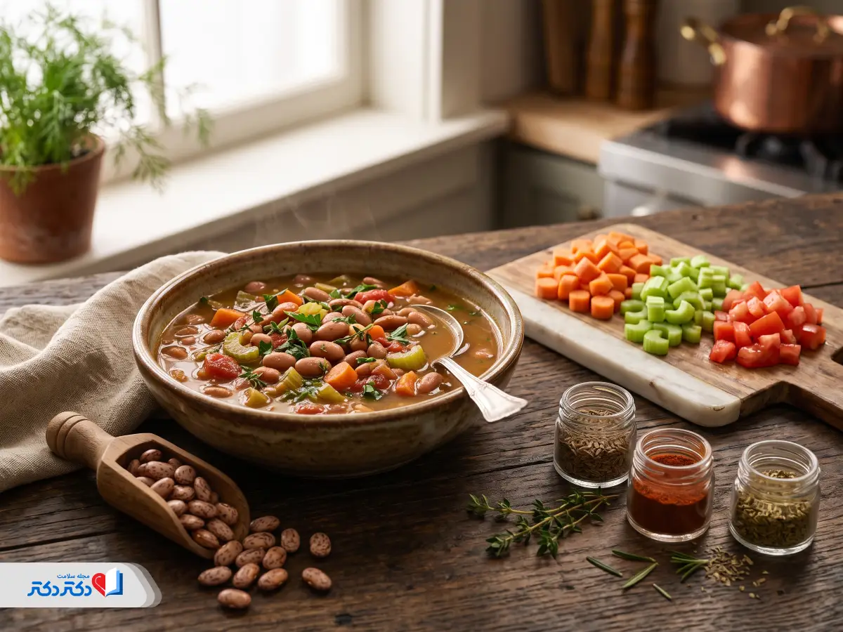 آموزش کامل طرز تهیه خوراک لوبیا رژیمی؛ مواد لازم و میزان کالری