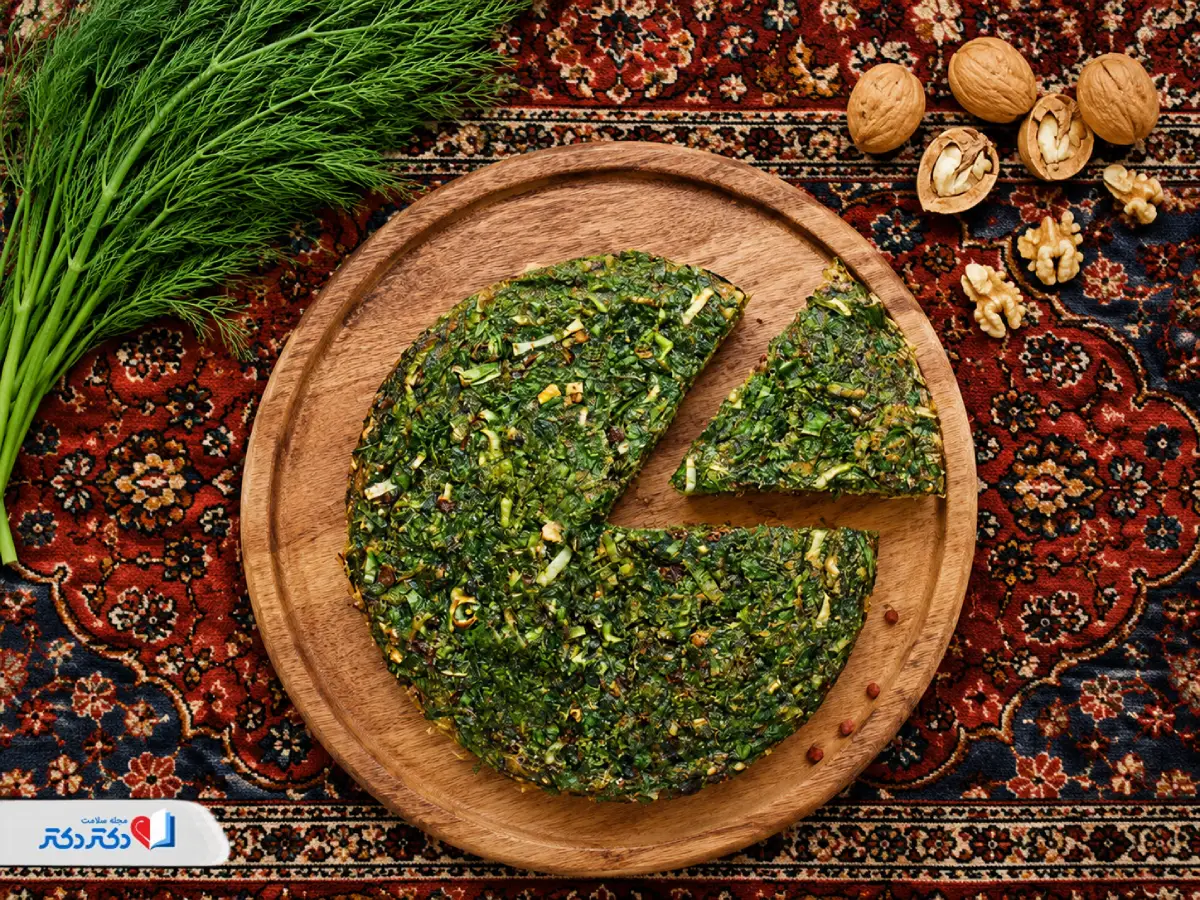 طرز تهیه کوکوسبزی رژیمی بدون روغن، ترد و خوشمزه