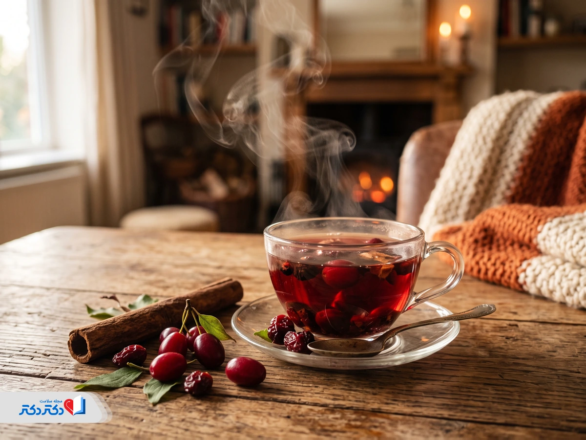 دمنوش زغال اخته و دارچین