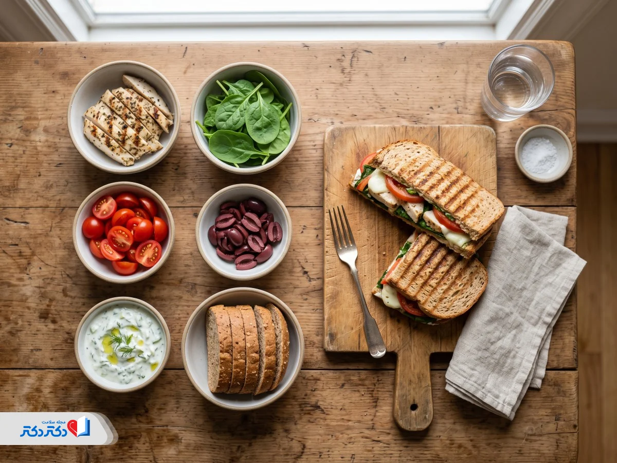 پنینی مرغ رژیمی