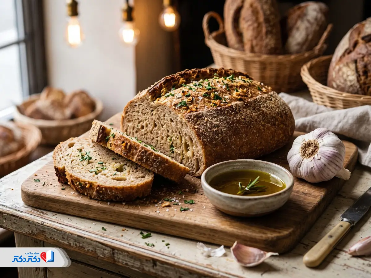 نان سیر رژیمی چگونه درست می‌شود؟ آموزش چند روش ساده و سالم