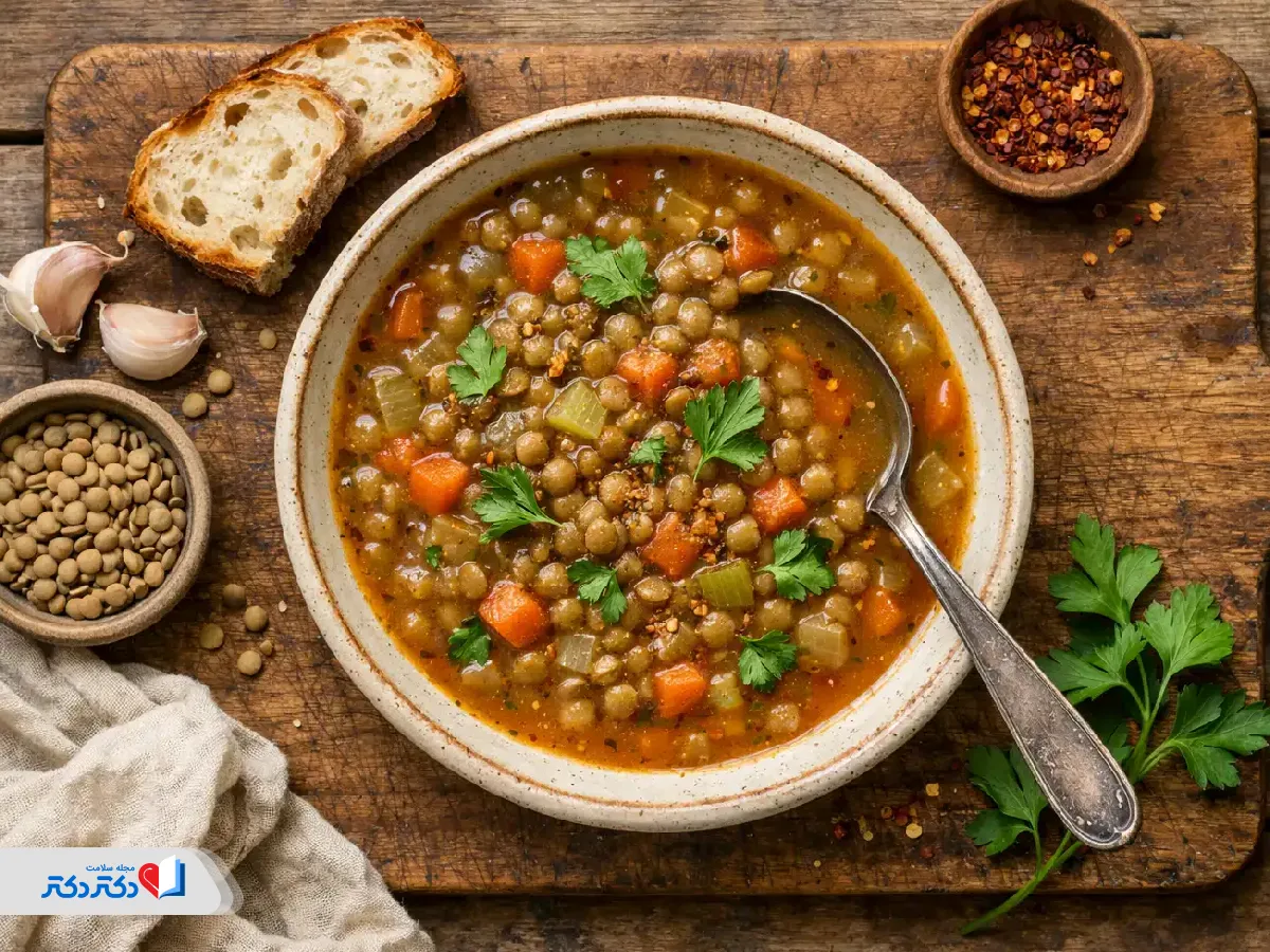 سوپ عدس، نوعی سوپ رژیمی برای کاهش وزن