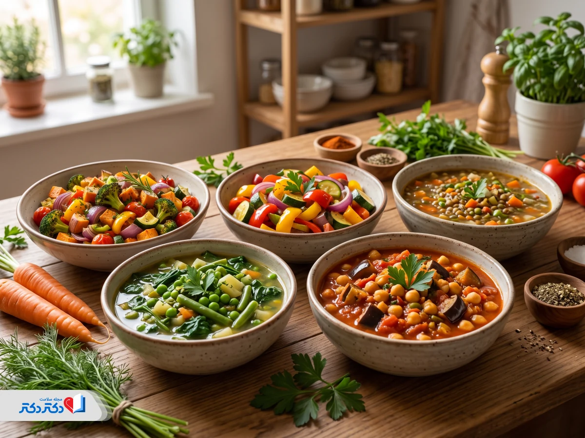 طرز تهیه انواع خوراک سبزیجات رژیمی