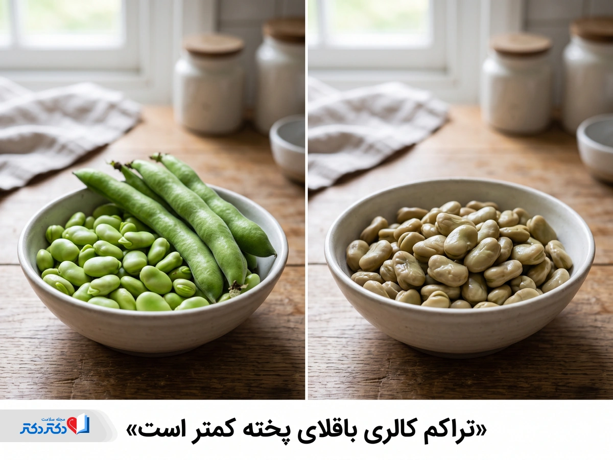 تفاوت باقلا پخته و خام برای لاغری