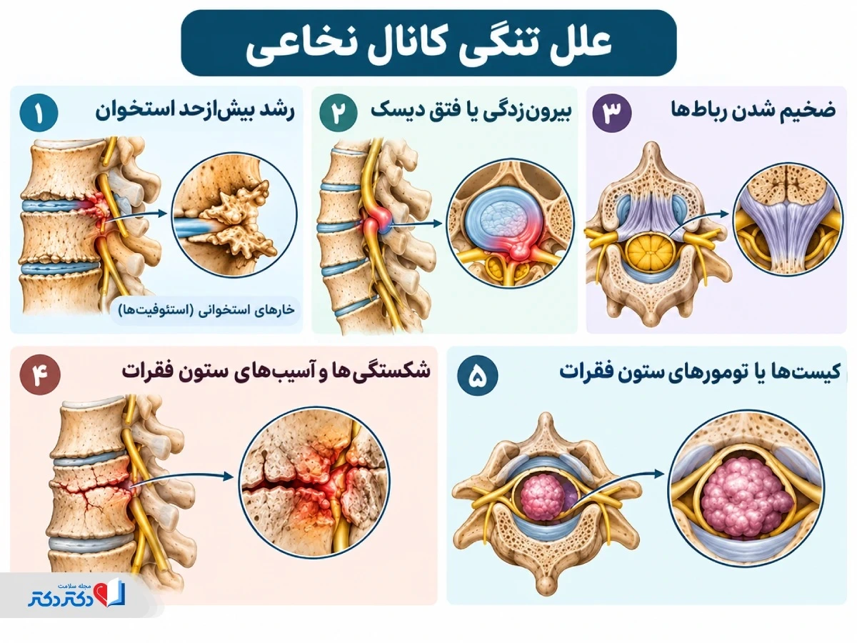 علل اکتسابی تنگی کانال نخاعی